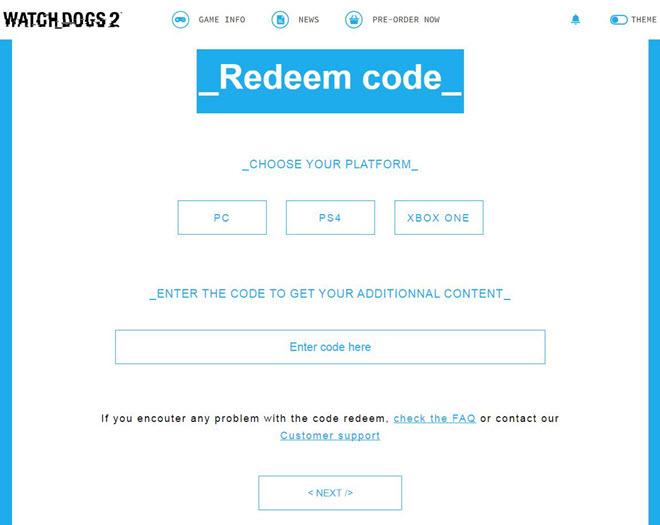 Redeem Code Image